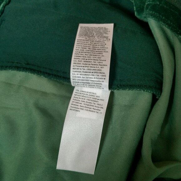 Old Navy Pants XL Taylor Wide Leg Trouser Extra High Rise Green Velour New - Picture 6 of 16